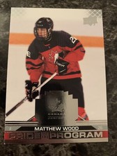 Matthew Wood   2022 team canada juniors pride of the program #98
