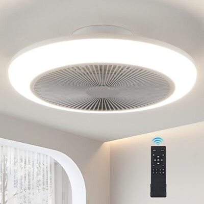 Moderne Deckenventilatoren mit Beleuchtung und Fernbedienung, dimmbar, 3 Farbwechsel / 6 Geschwindigkeiten