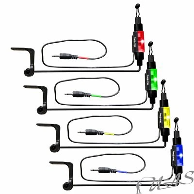 Spar Set 4 Stück Delta Fishing Led Swing Biss Anzeiger Bite Indicator Hänger KVA - Bild 1 von 2