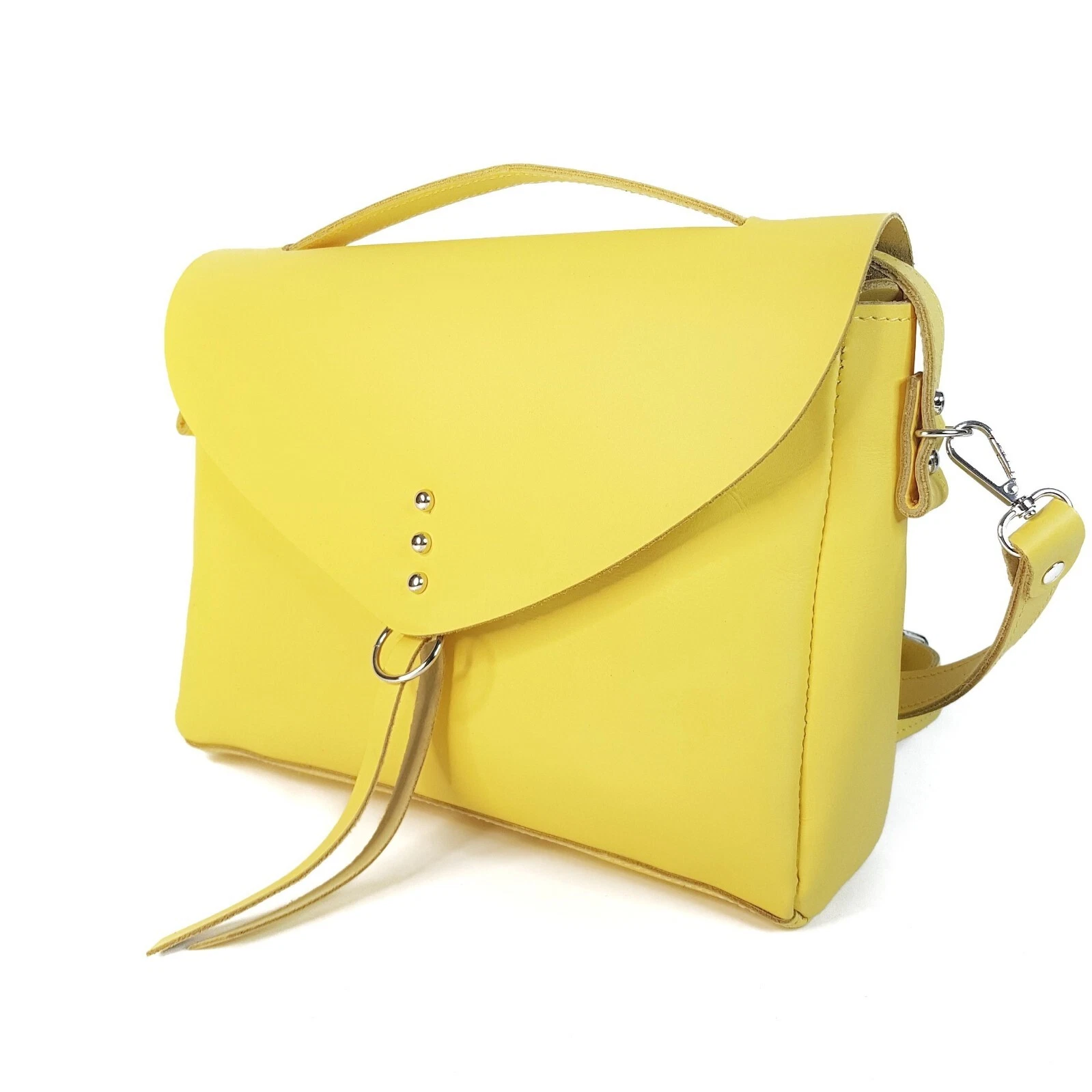 COACH Borsa a tracolla donna in pelle borsetta borsetta messenger giallo limone