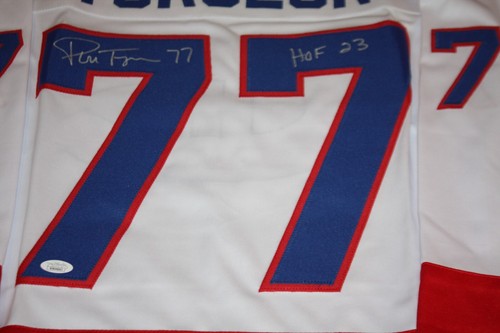 PIERRE TURGEON #77 Sewn Stitched Autographed Custom WHITE CANADIANS JERSEY JSA - Picture 2 of 3