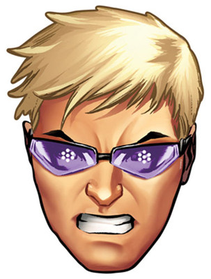 Hawkeye Marvel The Avengers einzelne lustige Karte Party Gesichtsmaske - Barton Superheld