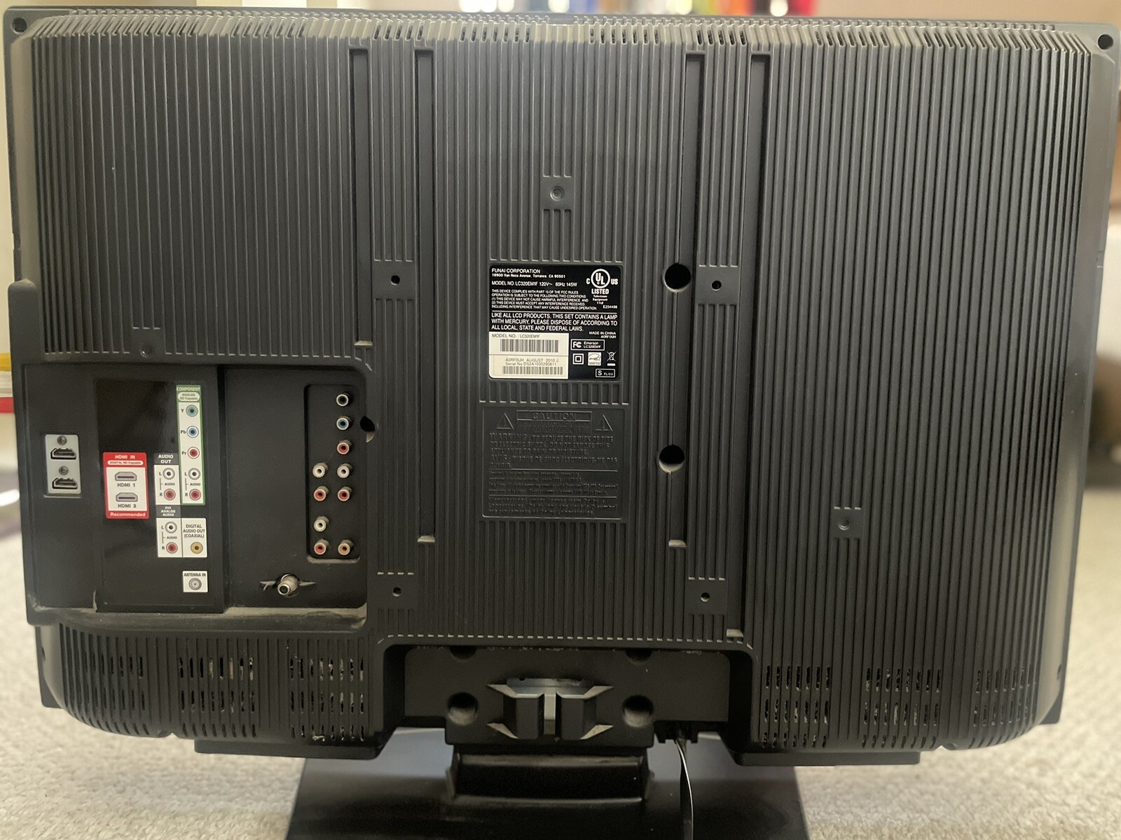 Emerson 32" 720P LCD HD TV LC320EM2F HDMI Comes With Remote Too eBay