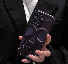 For iPhone 14 13 11 12 Pro Max Halloween Hollow Out Skull Phone Case Cover SALE