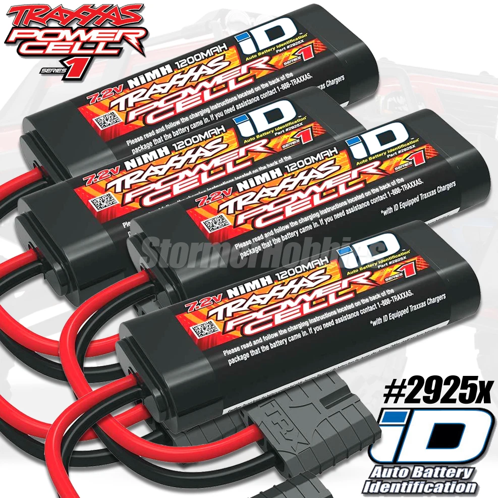 (4-packs) Traxxas Power Cell ID 1200MAH 7.2V NiMH Batterys 1/16 E-Revo  TRA2925X