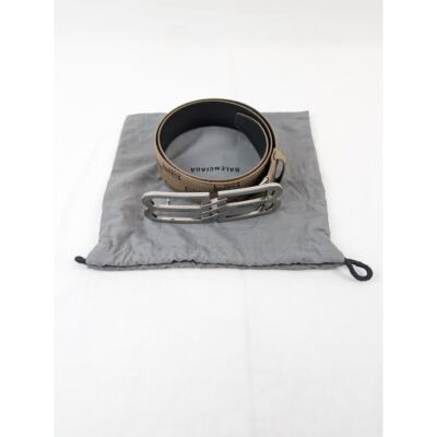 Balenciaga BB Logo Leather Belt Taupe Brown Silver Buckle Size 85 New Leather belt Balenciaga Brown size 85 cm in Leather - 44009734 main image 4