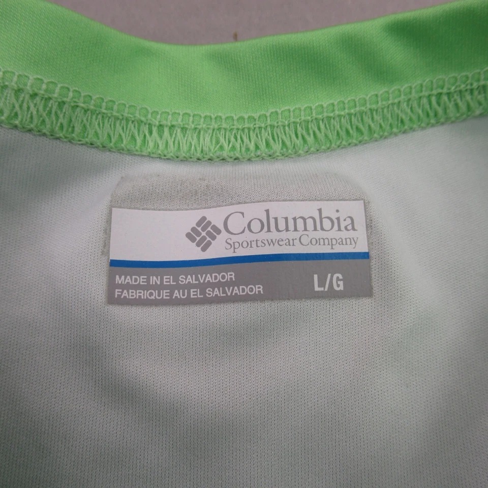 Columbia Shirt Mens Large Long Sleeve Crew Neck Outdoors Lightweight Green - Image 4 of 4