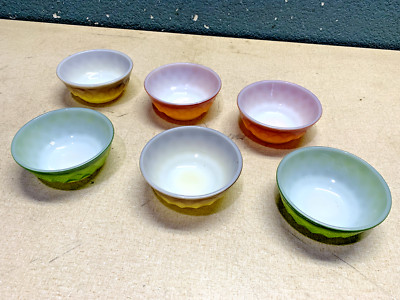 VINTAGE FIRE KING BOWLS SET OF 6 | eBay