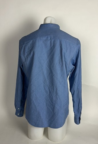 A.P.C Denim Shirt Blue Button Front Long Sleeve Men’s size XL - Picture 2 of 12