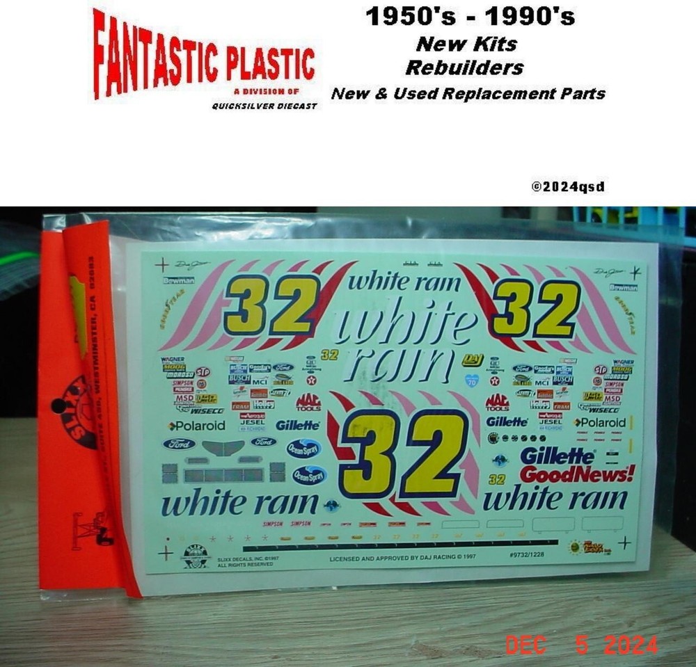 Nascar 1/24 1/25 Model Car Decals - You Choose - 120524