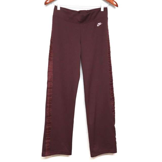 NIKE WOMENS YOGA SWEAT PANTS, s XS, maroon red, nice side details | eBay