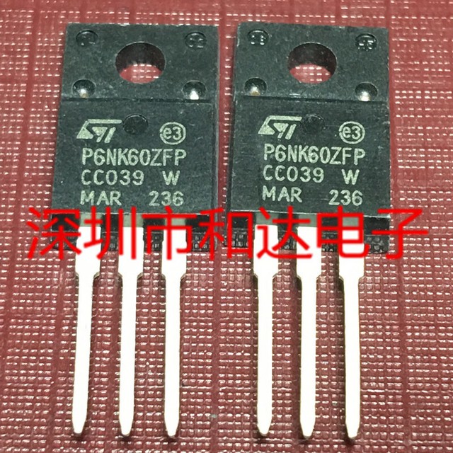 20 x P6NK60ZFP STP6NK60ZFP N-CHANNEL Power MOSFET TO-220F 600V 6A | eBay