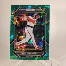 2023 Panini Prizm Green Cracked Ice #294 Harold Baines Chicago White Sox
