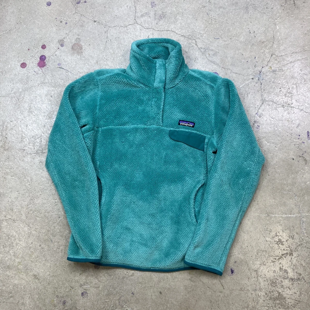 Recent Patagonia Turquoise Green Pile Snap T Fleece Women s Small