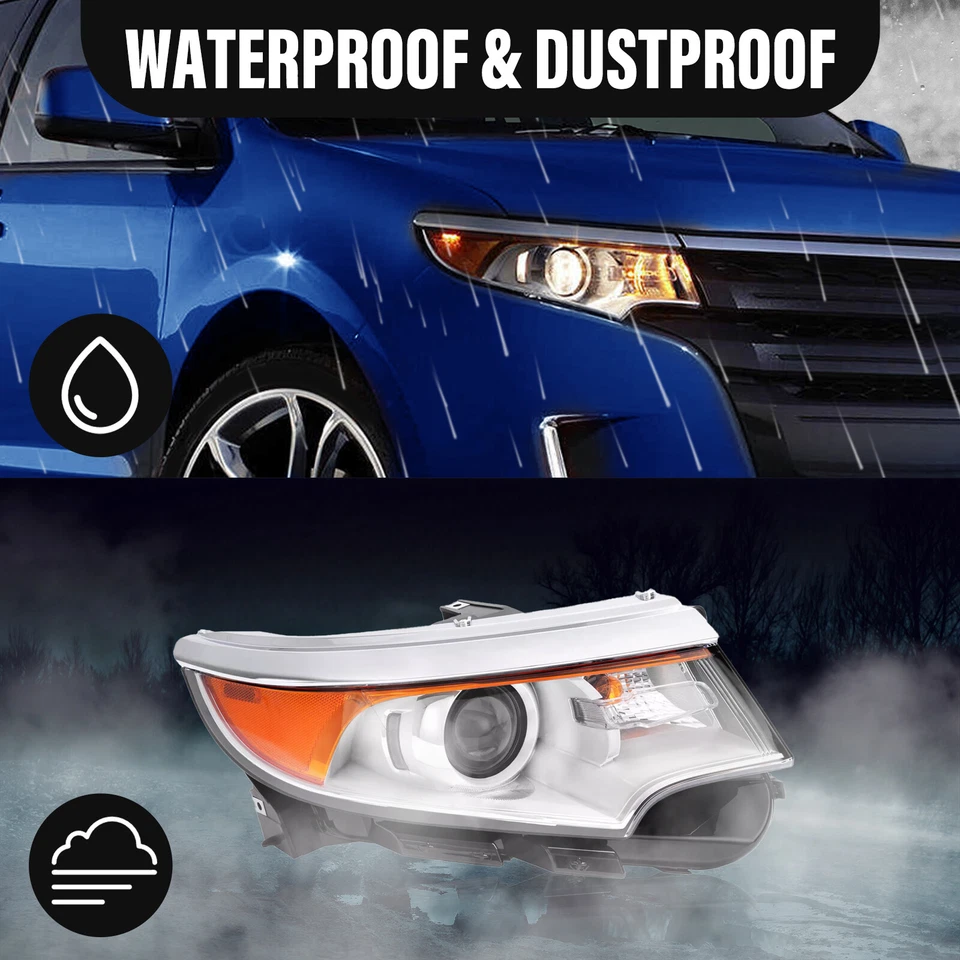 For Ford Edge 2011 2012 2013 2014 Headlight Right Side Halogen Projector 5 Pins Foto 4 de 4