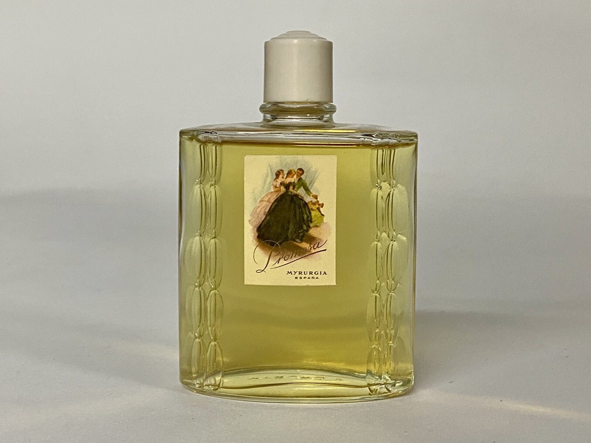 Incredibly Rare 4 oz-1960's MYRURGIA Promesa Full Glass Perfume