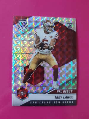 2021 Panini Mosaic #244 Trey Lance RC Rookie 49ers Silver Mosaic Prizm NFL Debut