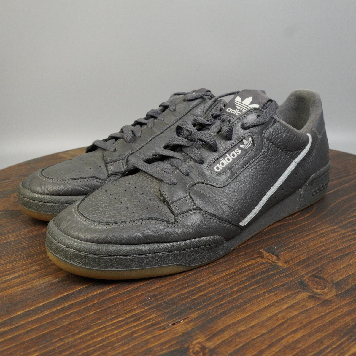 Adidas Continental 80 Mens Size 12.5 Gray Leather Gum Sole Low Shoes | eBay