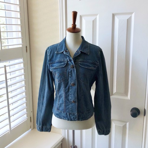 Womens Blue Cabi Jean Jacket Size Small 