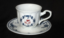 RMS Titanic 2nd Class Authentic Replica Coffee  Cup Saucer White Star Line.