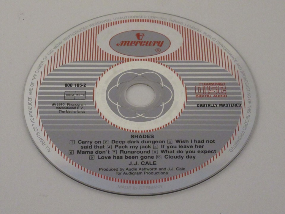 J.J.Cale Shades/Mercury 800 1052 CD Album Digipak eBay
