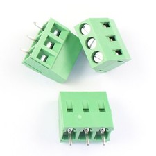 5Pcs 5mm 5.0mm Pitch 3 Pin Straight Screw Terminal Block Connector 300V 10A