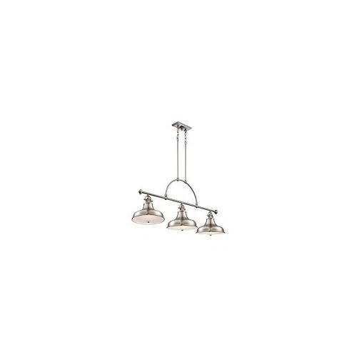 Quoizel ER353BN 3-Light Emery Island Chandelier in Brushed Nickel - Picture 5 of 7