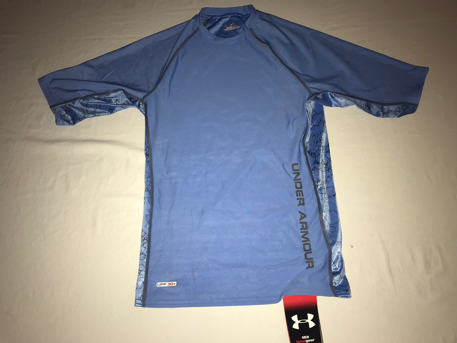 Under Armour HeatGear Short Sleeve T-Shirt Blue Medium