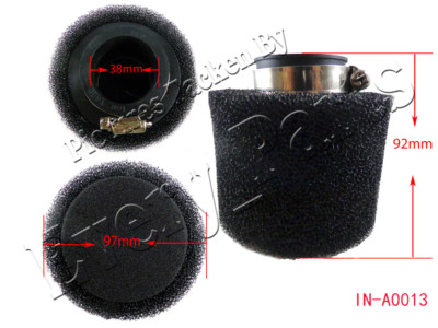 Filtro Aria 38mm Cromato Per Pit Bike ATV – Compatibile Honda CRF50, Yamaha, Kawasaki