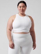 Athleta Conscious Cut Out Crop D-DD-White-Size 3X-NWT