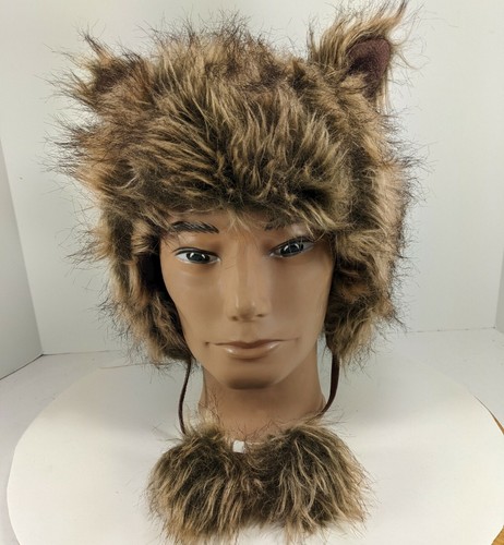 Wolf Hat Faux Fur Trapper Cap Mossimo 
