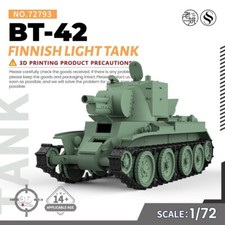 SSMODEL 793 V1.9 1/72 Military Model Kit Finnish BT-42 Light Tank WOT