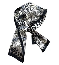 Adrienne Landau Studio Animal Print Scarf/Wrap Women's One-Size black white