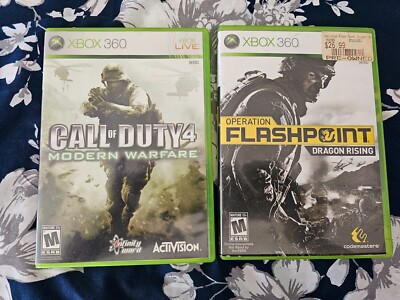 (2 Games) XBOX 360 Games Call of Duty 4 / Operation Flashpoint Dragon Rising