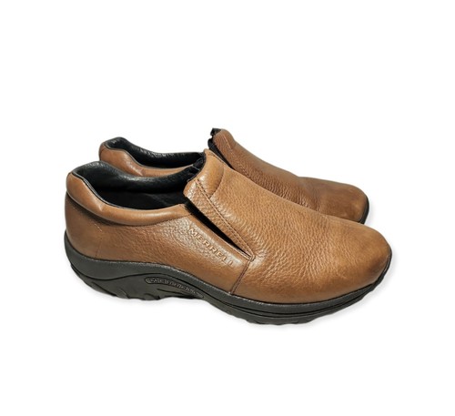 men's merrell jungle moc leather mahogany brown