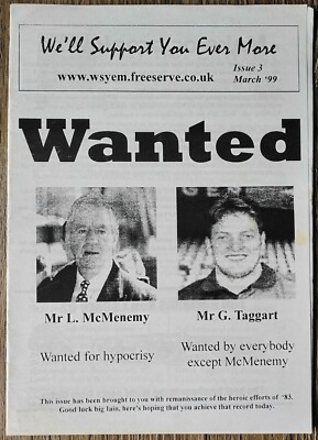 Fanzine Issue 3/1999 Wanted We'll Support You Ever More