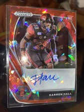 Darren Hall 2021 Panini Prizm Draft Picks Red Ice #DPA-DHA Auto RC Falcons Rare