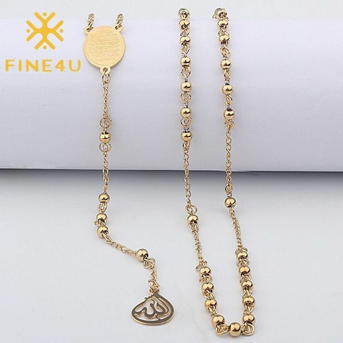 Rosary Necklace For Men Women Gold 