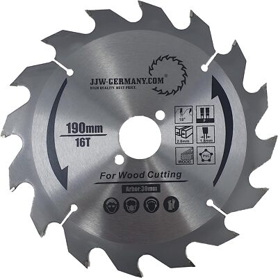 jjw-germany HM Kreissägeblatt 190 x 2,8 x 30 passend für Bosch, Einhell, Mafell