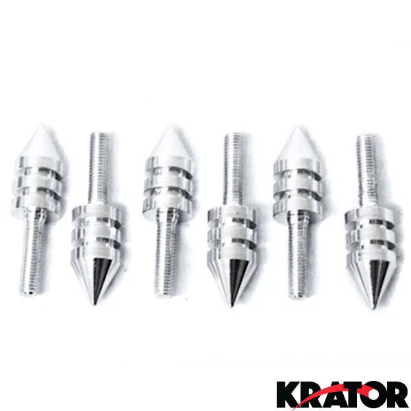 Kit de parafusos de para-brisa prata cravada motocicleta - 6 peças - Sport Bike Cruiser - Imagem 2 de 4