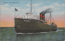 Postcard Steamer Ship Car Ferry Carferry Ann Arbor No. 5 MI Michigan - A083