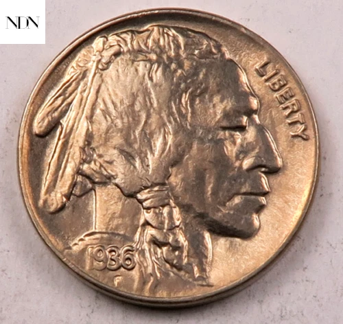 1936 Buffalo Nickel -- Gem BU