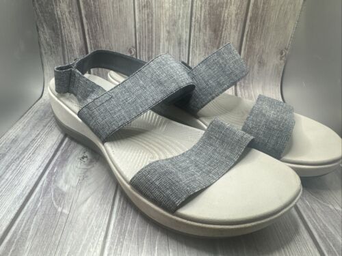 Clarks Arla Gracie Criss Cross Strap Sandal Blue Sz. 12 Women Comfort