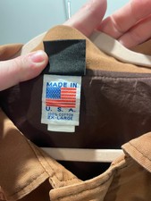Vintage All American Clothing Tan Duck Canvas Lined Work Jacket Made In USA 2XL