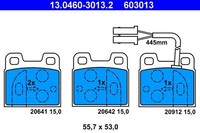 Neu - Ate 13.0460-3013.2 Bremsbelagsatz, Scheibenbremse FüR Alfa Romeo