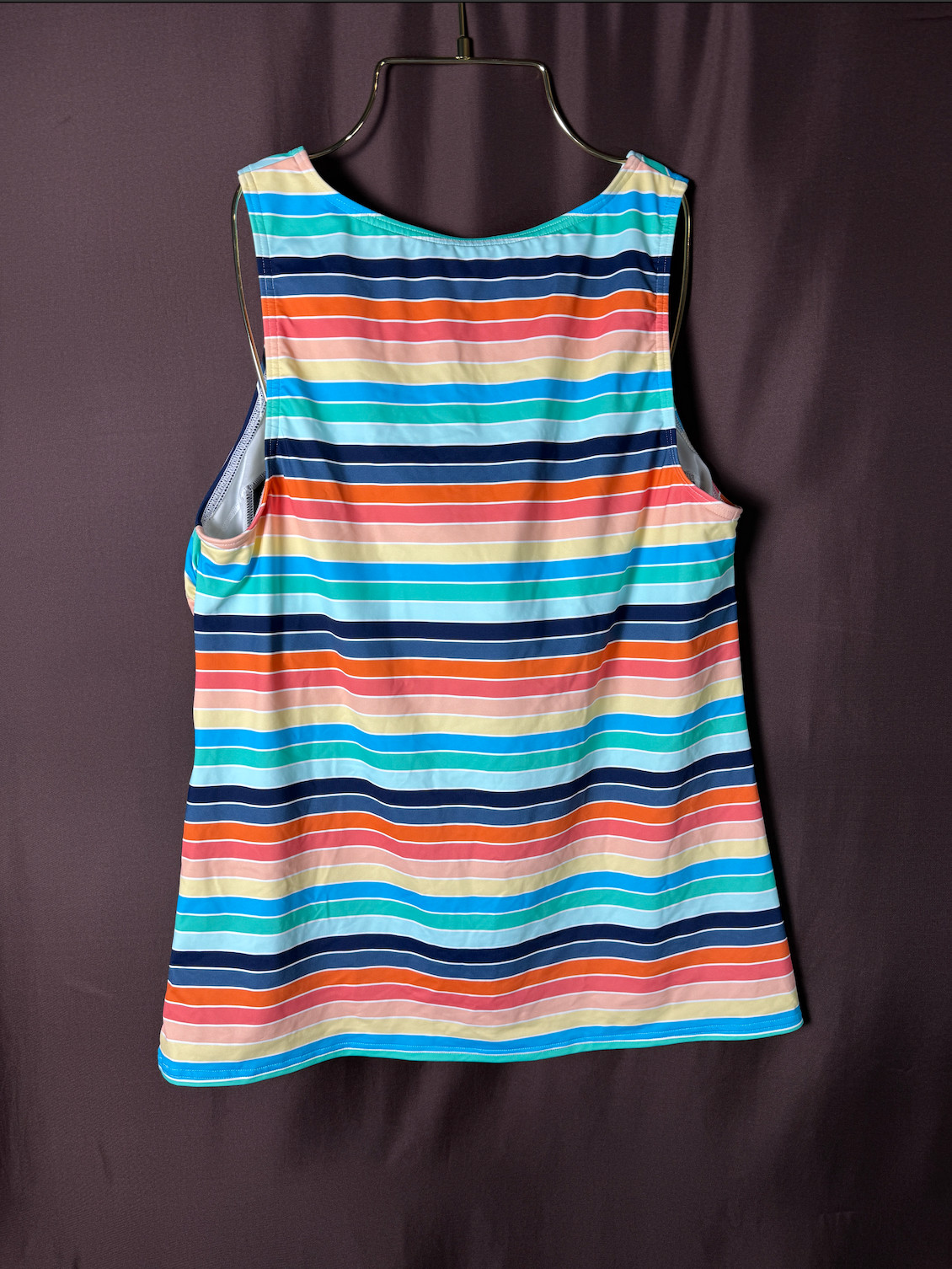 Land's End Women's 18 Chlorine Resistant High Neck Tankini Swim Top