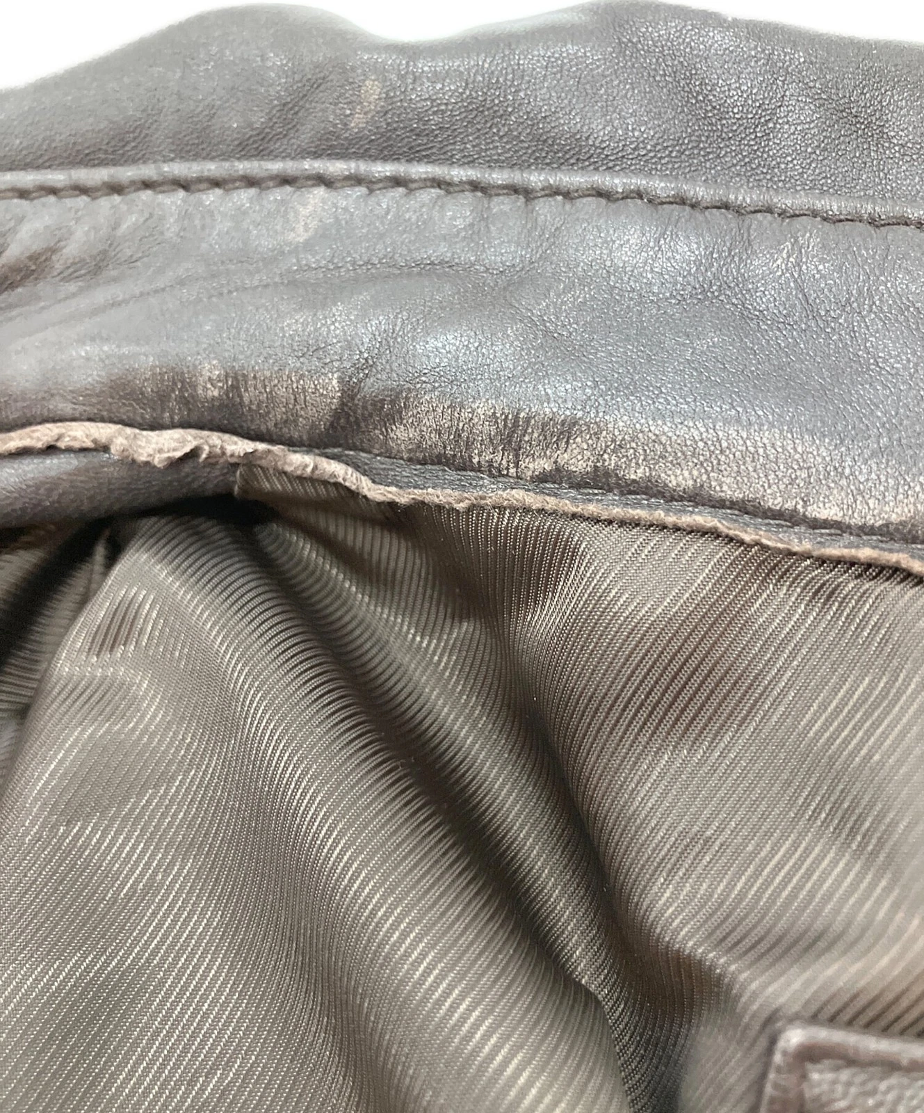 Eddie Bauer Lamb Leather Jacket Men's Size M Brown - product detail image 7