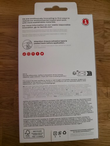 Tech21 EvoClear Google Pixel Fold Clear Protective Case - Picture 2 of 3