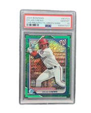 2024 1st Bowman Chrome Prospects Dylan Crews #BCP-23 Green Shimmer GEM MT PSA 10