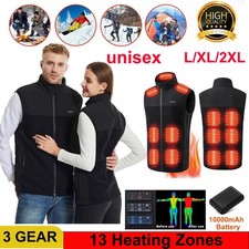 Heated Vest 13 Heating Zones With 10000mAh Battery Pack Electric Heating Vest US